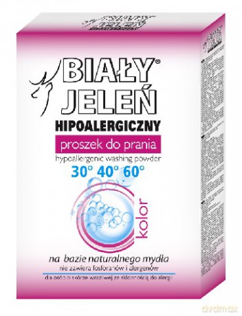 Biały Jeleń: Proszek do prania hipoalergiczny - Kolor 500 g