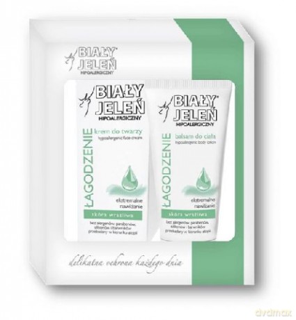 Biały Jeleń: Zestaw do pielęgnacji (krem do twarzy 100 ml + balsam do ciała 200 ml)
