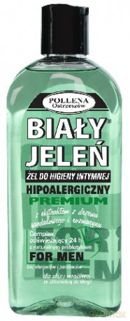 Biały Jeleń: Żel do higieny intymnej hipoalergiczny (Men) - Drzewo sandałowe i Rozmaryn