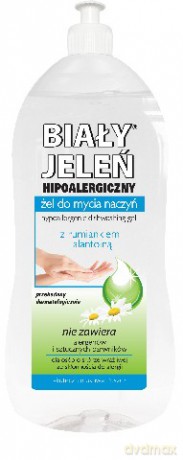 Biały Jeleń: Żel do mycia naczyń z rumiankiem i alantoiną 1 Litr