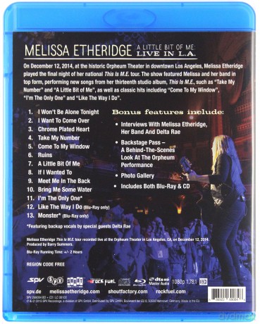 Melissa Etheridge: A Little Bit Of Me [Blu-Ray]