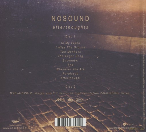 Nosound: Afterthoughts [DVD]+[CD]