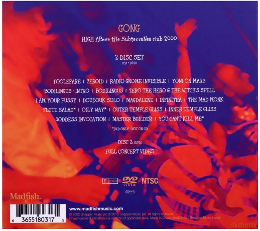 Gong: High Above The Subterranea Club 2000 [DVD]+[CD]