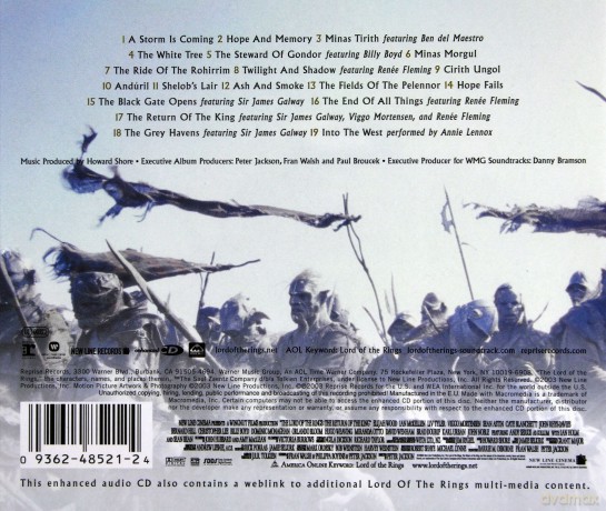 The Lord Of The Rings: The Return Of The King soundtrack (Władca Pierścieni. Powrót Króla) [CD]