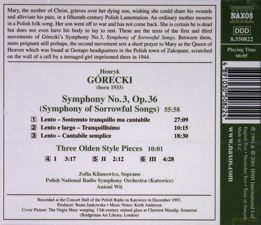 Górecki: Symphony No. 3 [CD]