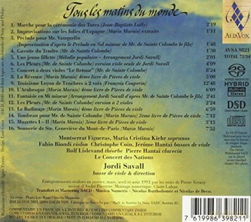 Jordi Savall: Tous Les Matins Du Monde [CD]