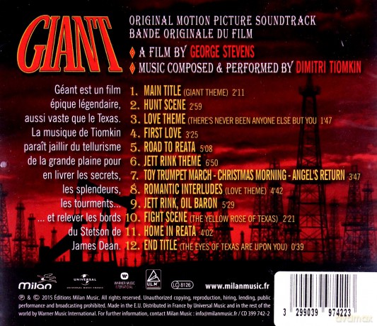 Giant soundtrack (Olbrzym) (Dimitri Tiomkin) [CD]