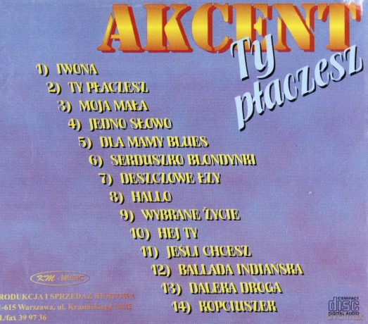 Akcent: Ty Płaczesz [CD]