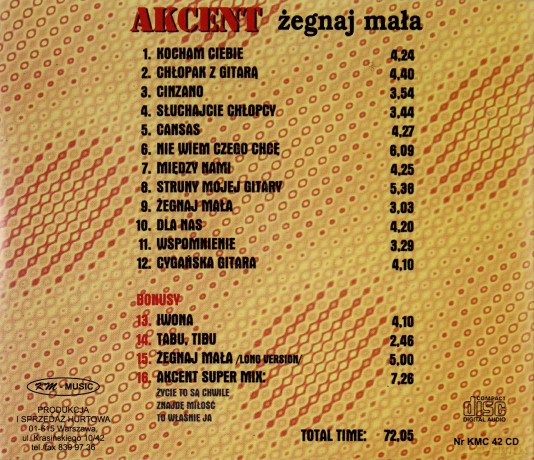 Akcent: Żegnaj Mała [CD]