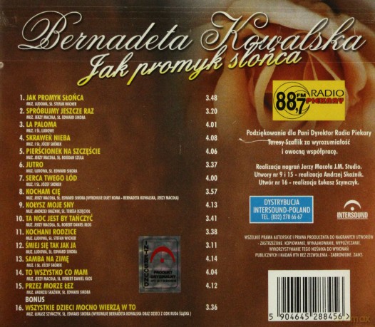 Bernadeta Kowalska: Jak Promyk Słońca [CD]