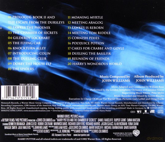 Harry Potter and The Chamber Of Secrets soundtrack (Harry Potter i Komnata Tajemnic) (John Williams) [2CD]