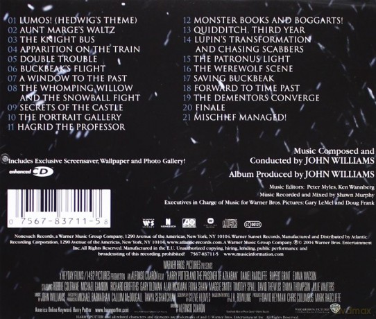 Harry Potter and The Prisoner of Azkaban soundtrack (Harry Potter i Więzień Azkabanu) (John Williams) [CD]