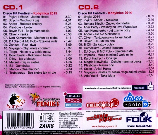Disco Polo Hit Festival Kobylnica 2015 / Lato 2014 Skok w bok Pakiet [4CD]