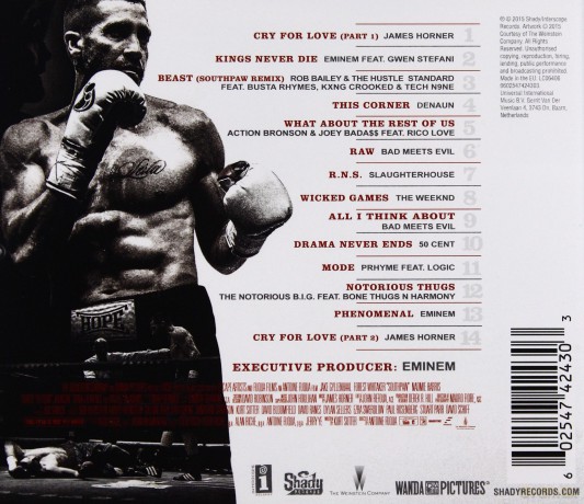 Southpaw soundtrack (Do Utraty Sił) [CD]
