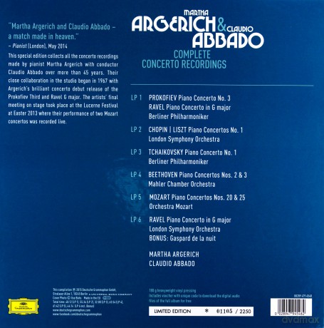 Argerich Abbado: Complete concerto recordings [6xWinyl]