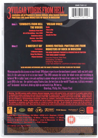 Pantera: 3 Vulgar Videos From Hell [2DVD]