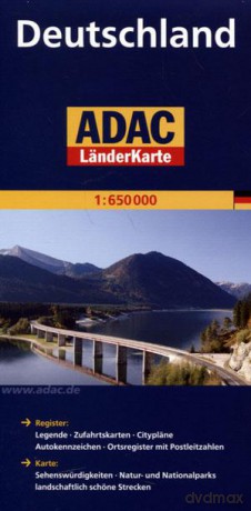 Atlas samochodowy. Deutschland ADAC 1:650 000. Niemiecka wersja językowa (twarda) [KSIĄŻKA]
