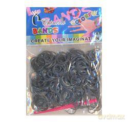 Gumki Loom Bands szare metaliczne