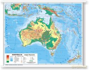 Australia - mapa fizyczno-polityczna