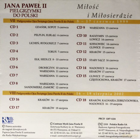 Papież Jan Paweł II: VII i VIII Pielgrzymka Jana Pawła II do Polski [18CD]