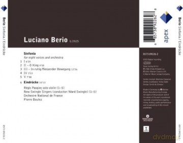 Pasquier/New Swingle Singers/S: Beri: Sinfonia,Eindruecke [CD]