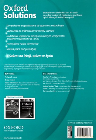 Język angielski Oxford Solutions Elementary ćwiczenia LO - Paul A. Davies, Tim Falla [KSIĄŻKA]