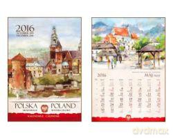 Kalendarz 2016 ścienny B4 Polska w akwareli [KALENDARZ]