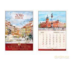 Kalendarz 2016 ścienny B5 Warszawa w akwareli [KALENDARZ]