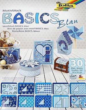 Blok z motywami Basic niebieski