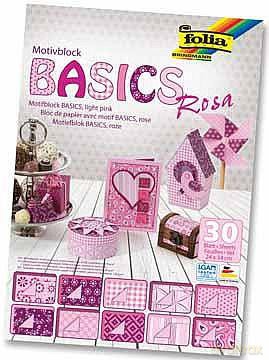 Blok z motywami Basic różowy
