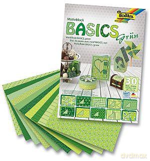 Blok z motywami Basic zielony