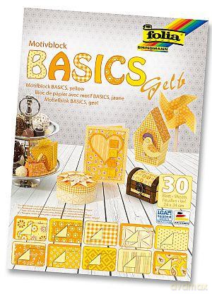 Blok z motywami basic żółty