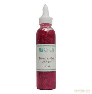 Brokat w kleju 120 ml różowy