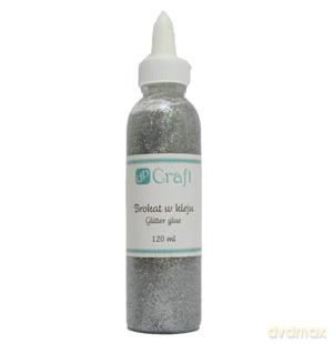 Brokat w kleju 120 ml srebrny