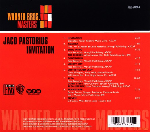 Jaco Pastorius: Invitation (digipack) [CD]