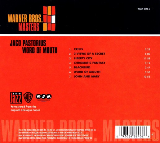 Jaco Pastorius: Word Of Mouth (digipack) [CD]