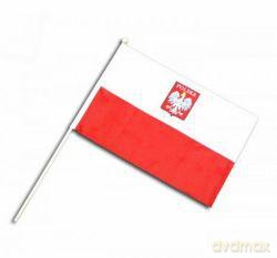Chorągiewka - Flaga Polski z godłem