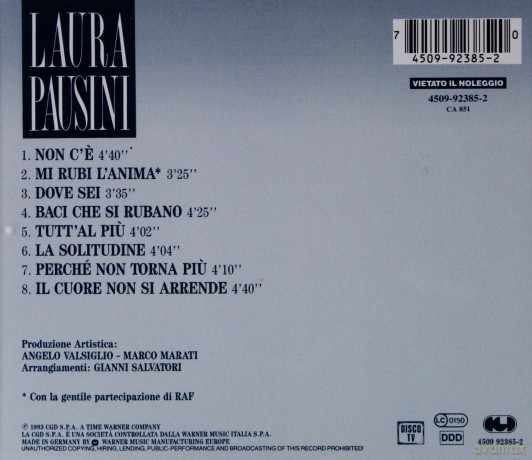 Laura Pausini: La Solitudine [CD]