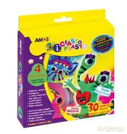 Ciastoplasto 4 kolory Fluo