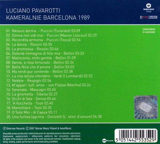 Luciano Pavarotti: Pavarotti Kameralnie (digipack) [CD]