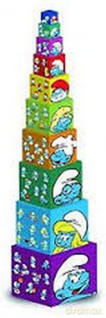Cubes Smerfy 10 klocków edukacyjnych