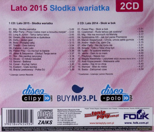 Lato 2015 (Słodka wariatka) [2CD]