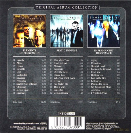 James Labrie: Original Album Collection (Limited Edition) [3CD]