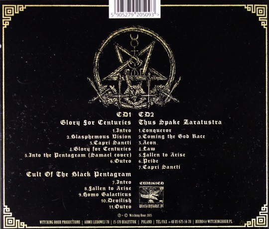 Xantotol: Glory For Centuries Cult Of The Black Pentagram Thus Spake Zaratustra [2CD]