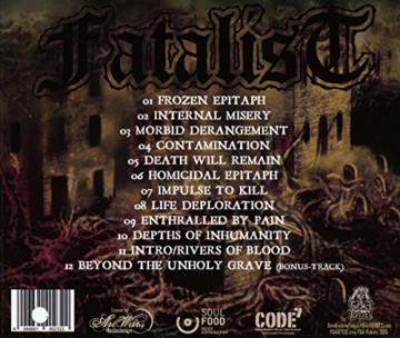 Fatalist: The Depths Of Inhumanity [CD]