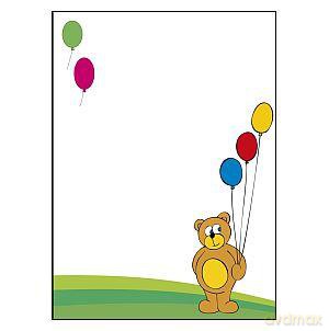 Dyplom A4 dziecięcy Miś z balonami