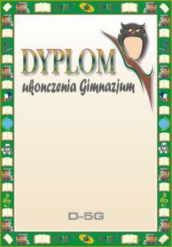Dyplom ukończenia gimnazjum D-5G
