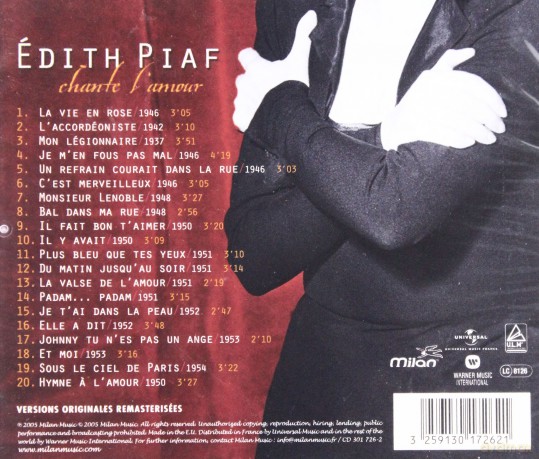 Edith Piaf: Chante L'amour [CD]