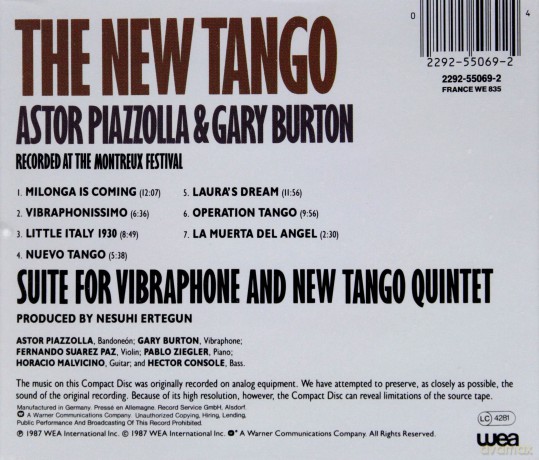 Astor Piazzolla & Gary Burton: The New Tango [CD]