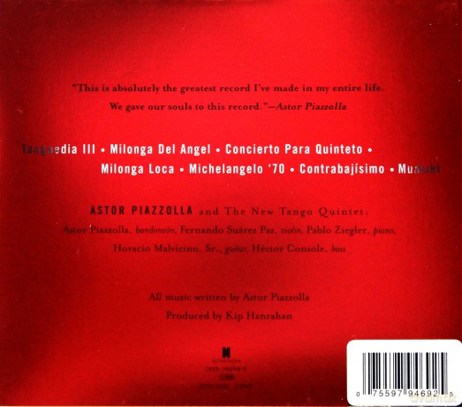 Astor Piazzolla: Tango Zero Hour [CD]